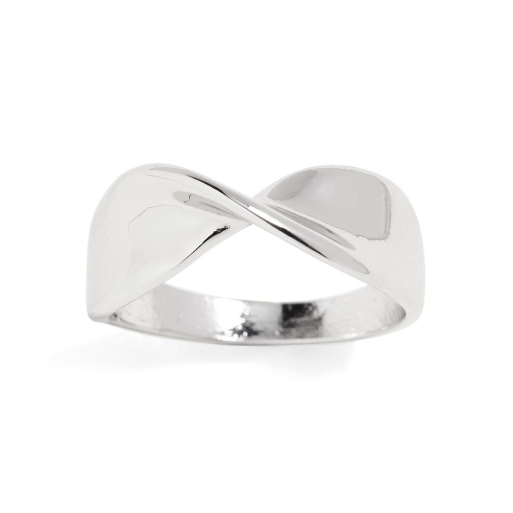 Banana Republic Front Twist Ring Silver Tone